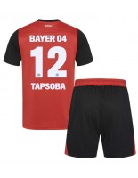 Bayer Leverkusen Edmond Tapsoba #12 Domácí dres pro děti 2024-25 Krátký Rukáv (+ trenýrky)